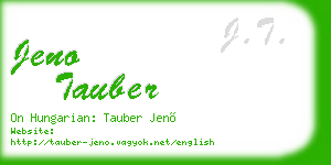 jeno tauber business card